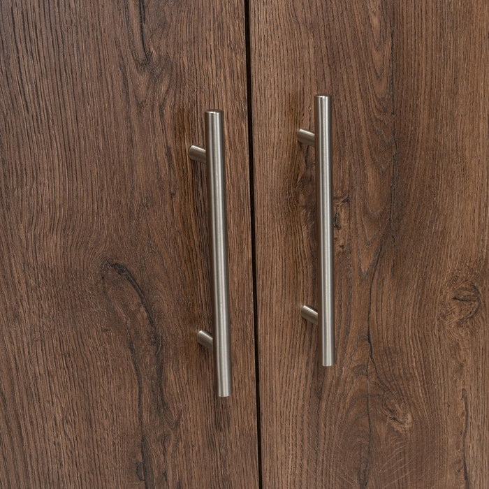 Closet Fontana, Avellana y Blanco, con Cuatro Puertas Abatibles y Tres Cajones Organizadores