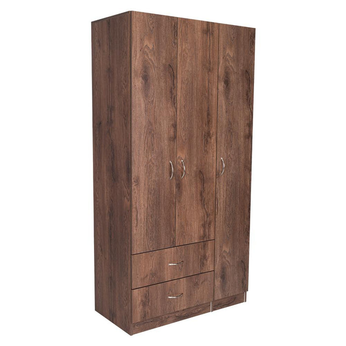 Closet América, Avellana y Blanco, Con Dos Cajones y Variedad De Entrepaños