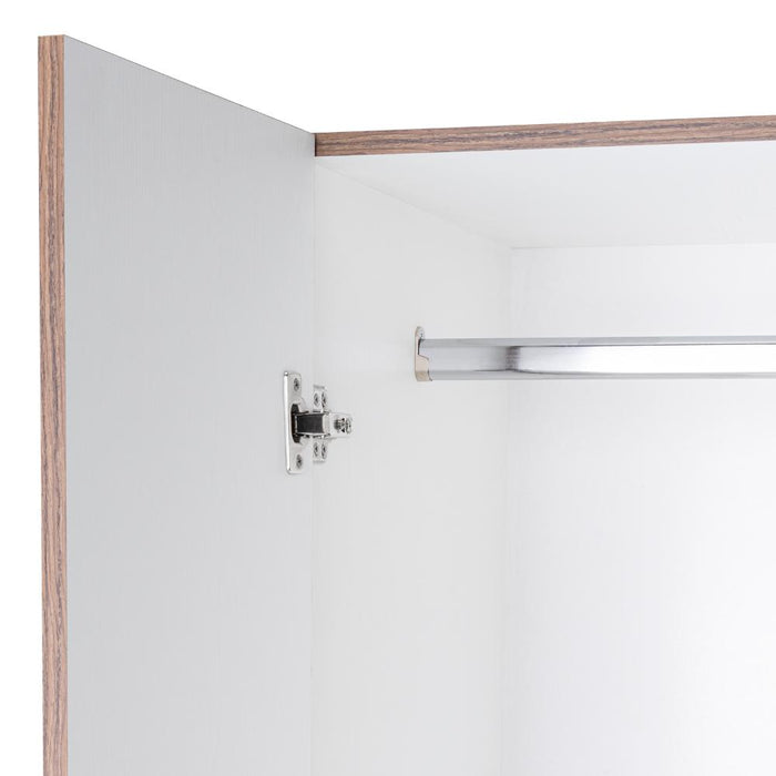 Closet América, Avellana y Blanco, Con Dos Cajones y Variedad De Entrepaños