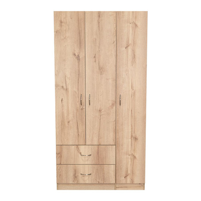 Closet América, Café Claro y Blanco, Con Dos Cajones y Variedad De Entrepaños