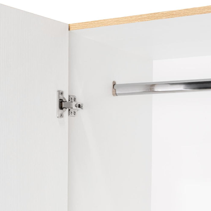 Closet América, Café Claro y Blanco, Con Dos Cajones y Variedad De Entrepaños