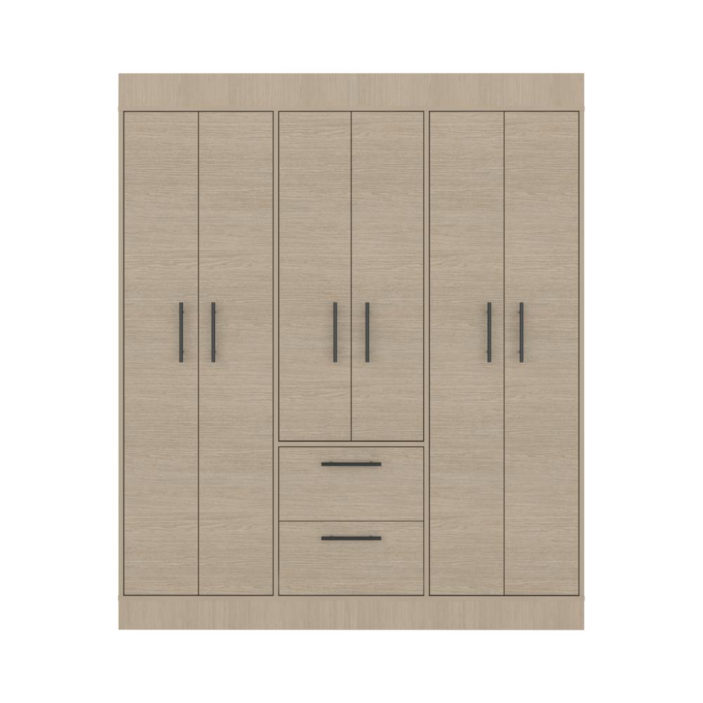 Closet Aura, Cartagena y Wengue, Con 6 Puertas y 2 Cajones