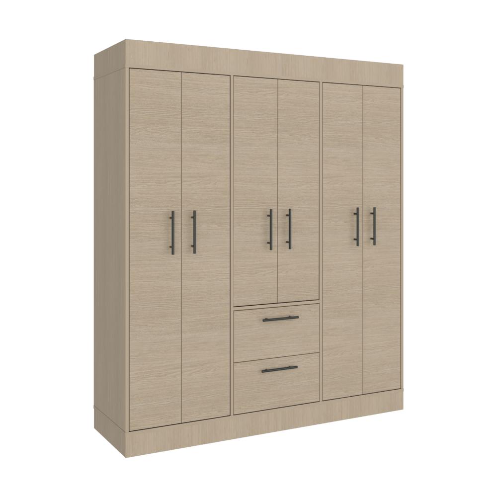 Closet Aura, Cartagena y Wengue, Con 6 Puertas y 2 Cajones