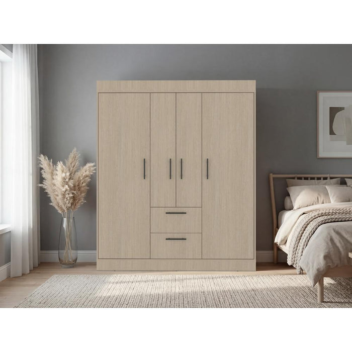 Closet Aura, Cartagena y Wengue, Con 4 Puertas y 2 Cajones