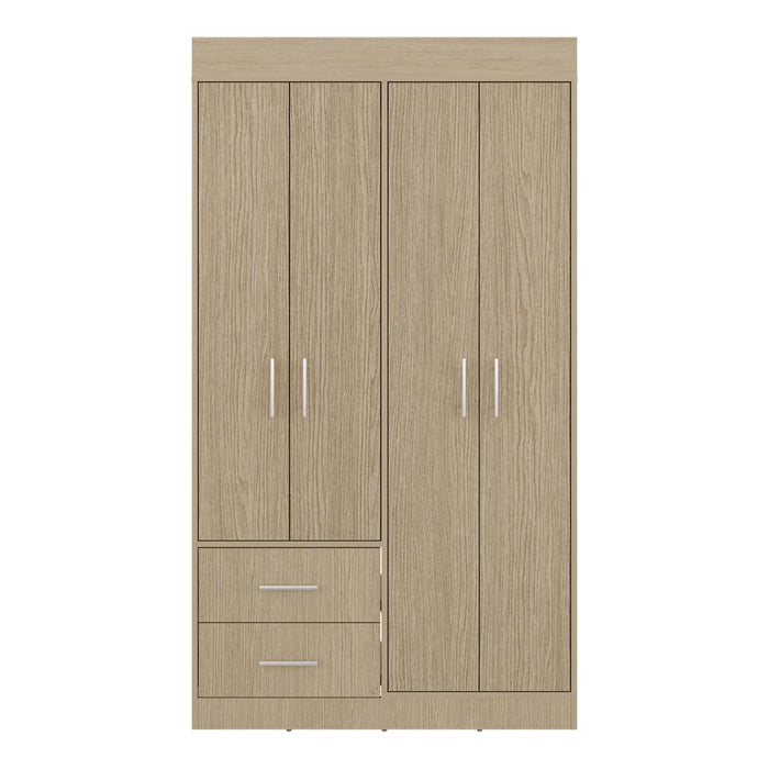 Closet Houston, Cartagena y Wengue , Con cuatro puertas batientes y dos cajones con amplio espacio de almacenamiento