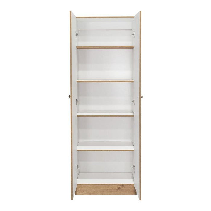 Closet Ainara, Fresno Europeo y Blanco, Con Cinco Entrepaños