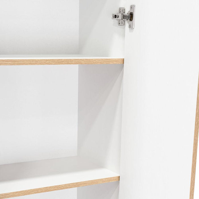 Closet Ainara, Fresno Europeo y Blanco, Con Cinco Entrepaños