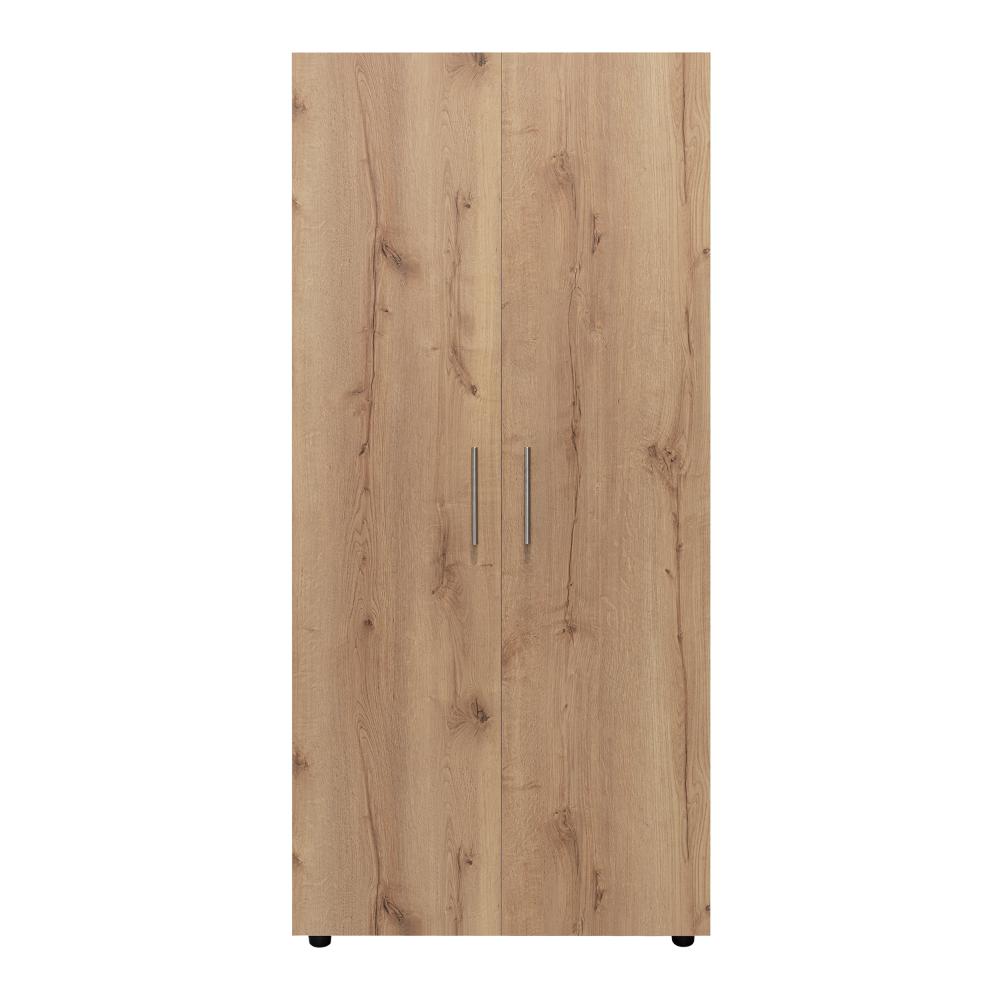 Closet Tera, Café Claro y Blanco Vainilla, Dos Puertas Abatibles y Dos Tubos Cromados