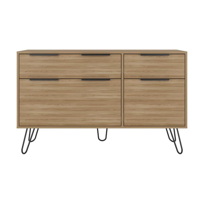 Organizador Ali, Café Claro y Wengue, con 2 Cajones y Amplio Espacio de Almacenamiento X2