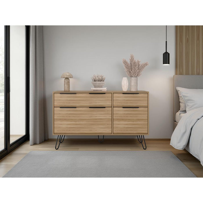 Organizador Ali, Café Claro y Wengue, con 2 Cajones y Amplio Espacio de Almacenamiento X2