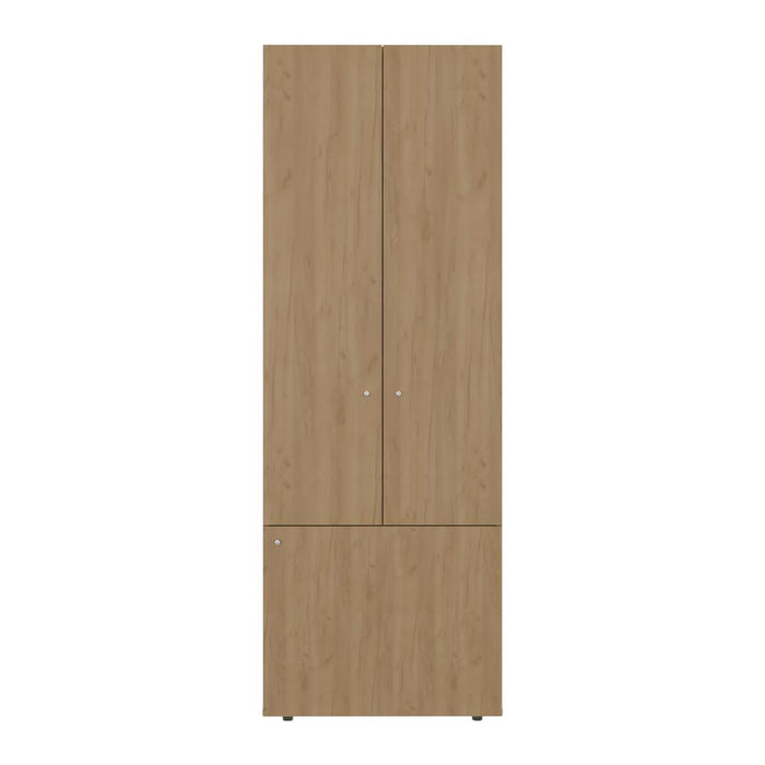 Closet Beico II, Fresno Europeo y Blanco Duqueza, Con Tres Puertas Abatibles y Cuatro Entrepaños ZF