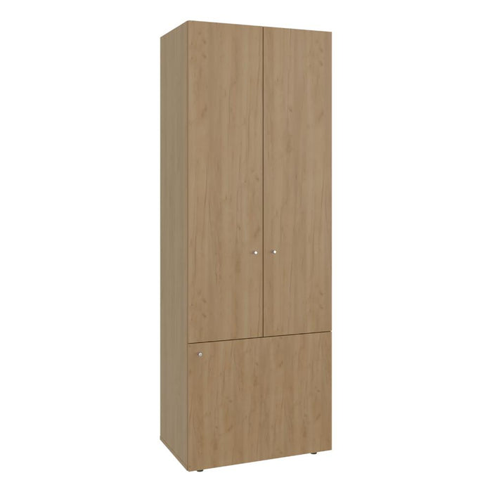 Closet Beico II, Fresno Europeo y Blanco Duqueza, Con Tres Puertas Abatibles y Cuatro Entrepaños ZF