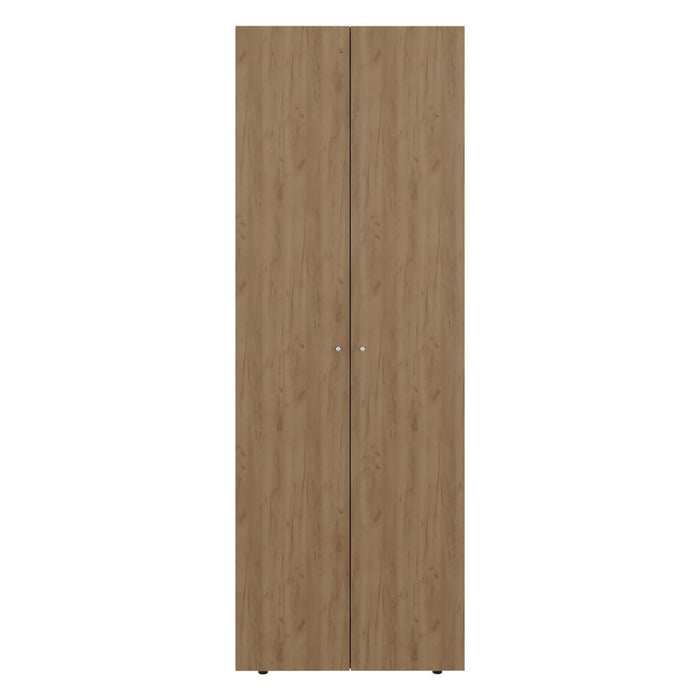 Closet Beico, Fresno Europeo y Blanco Duqueza, Con Dos Puertas Abatibles y Un Tubo Cromado ZF