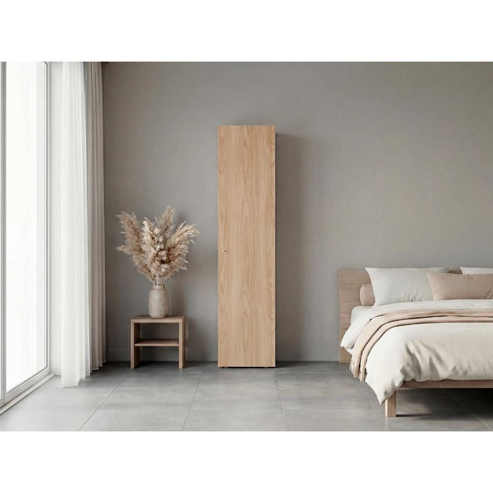 Closet Alma, Fresno Europeo Y Blanco, Una puerta abatible y entrepaños para guardar ropa ZF