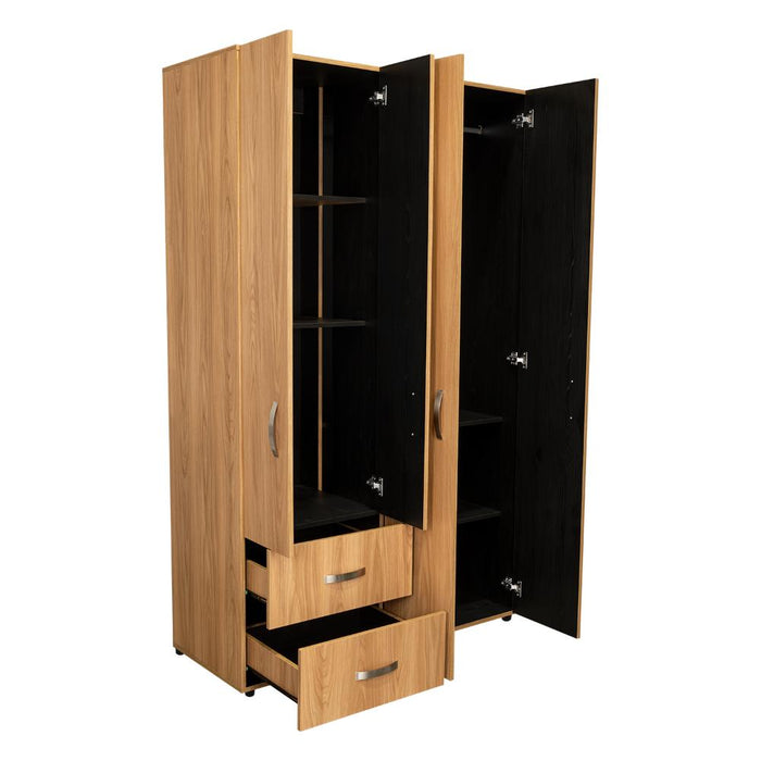 Closet Barin 120, Fresno Europeo y Wengue, Con Cajones De Gran Capacidad Para Su Almacenamiento