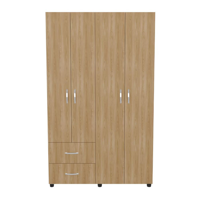 Closet Barin 120, Fresno Europeo y Wengue, con cajones de gran capacidad para su almacenamiento