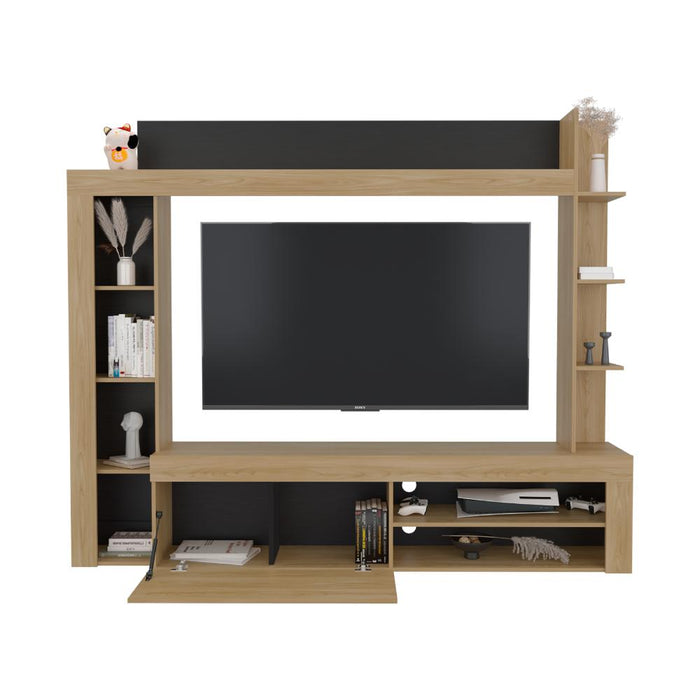 Centro de Entretenimiento Sensi, Fresno Europeo y Wengue, tiene capacidad para tv hasta de 75"