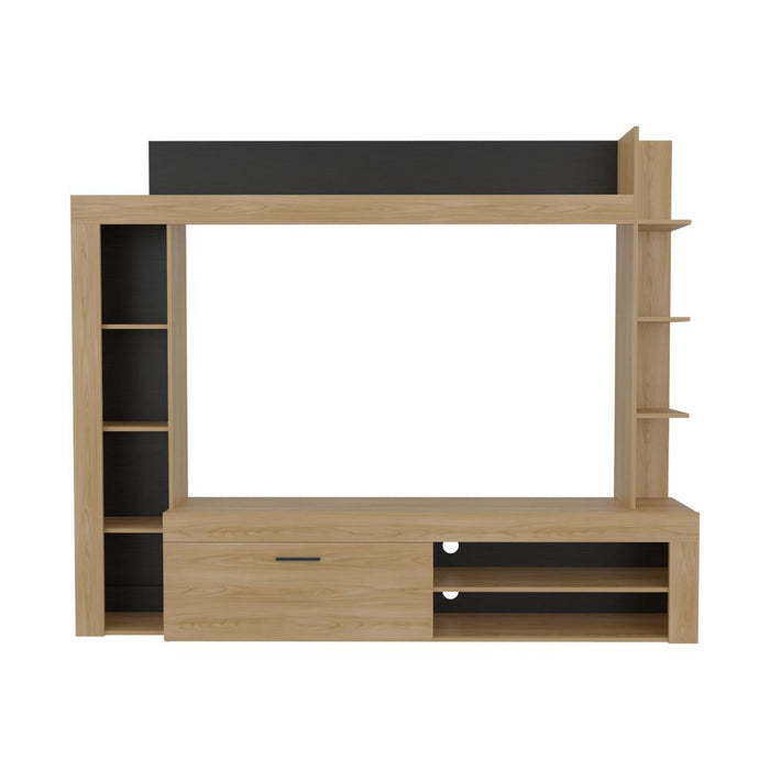 Centro de Entretenimiento Sensi, Fresno Europeo y Wengue, tiene capacidad para tv hasta de 75"