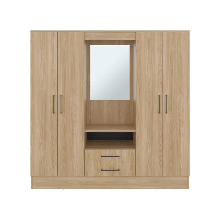 Closet Barmine, Fresno Europeo y Wengue, con dos cajones organizadores multiusos