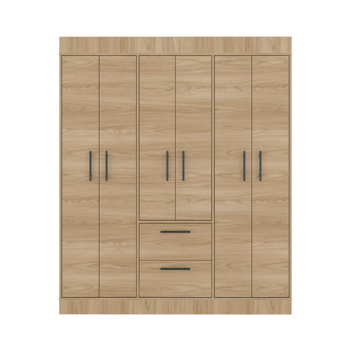 Clóset Aura, Fresno Europeo y Wengue, con 6 puertas y 2 cajones