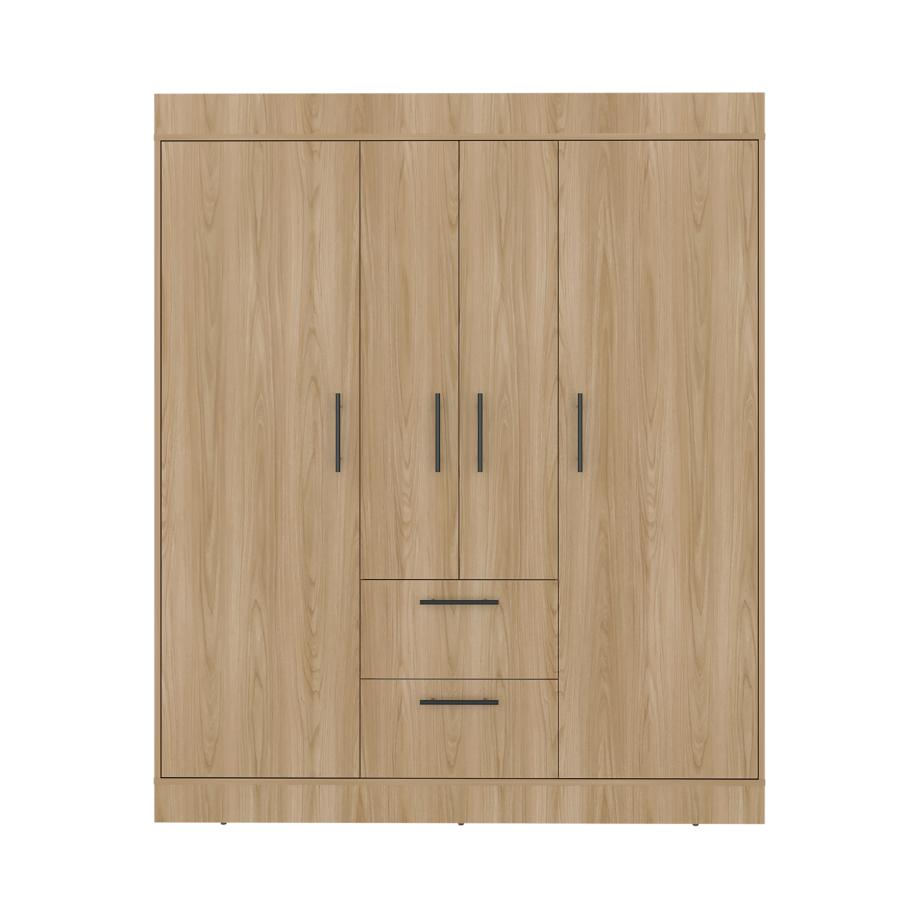Closet Aura II, Fresno Europeo y Wengue, con 4 puertas y dos cajones