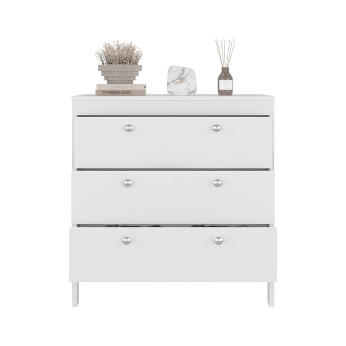 Organizador Newcastle, Blanco, Con tres cajones  ZF