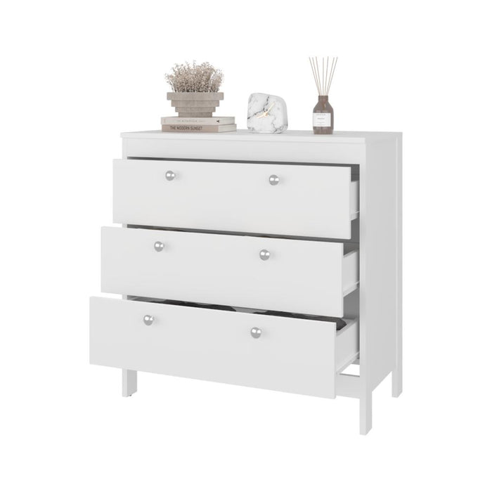 Organizador Newcastle, Blanco, Con tres cajones  ZF