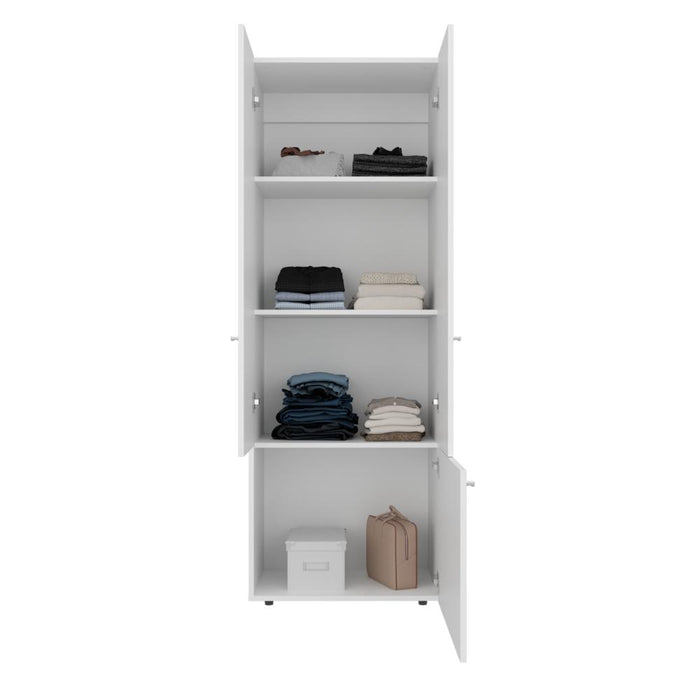 Closet Beico II, Blanco Duqueza, Con Tres Puertas Abatibles y Cuatro Entrepaños ZF