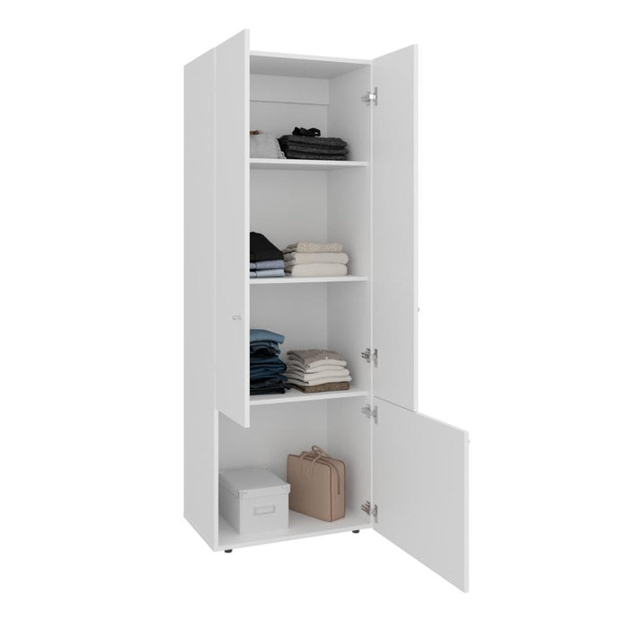 Closet Beico II, Blanco Duqueza, Con Tres Puertas Abatibles y Cuatro Entrepaños ZF