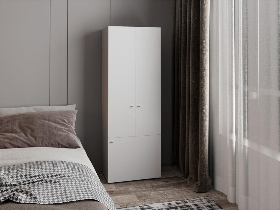 Closet Beico II, Blanco Duqueza, Con Tres Puertas Abatibles y Cuatro Entrepaños ZF