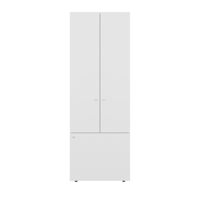 Closet Beico II, Blanco Duqueza, Con Tres Puertas Abatibles y Cuatro Entrepaños