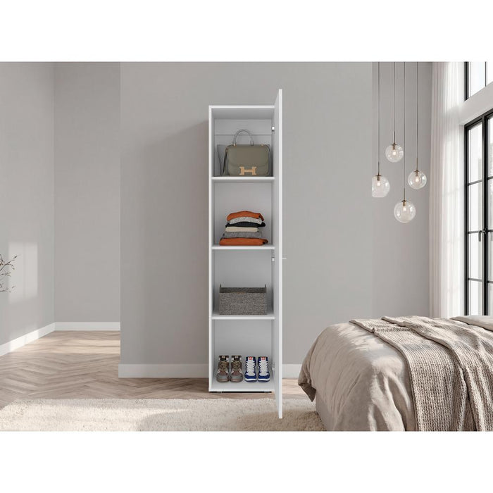 Closet Alma, Kronos Blanco, Diseño moderno con entrepaños y puerta ZF