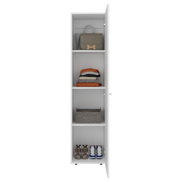 Closet Alma, Kronos Blanco, Diseño moderno con entrepaños y puerta ZF