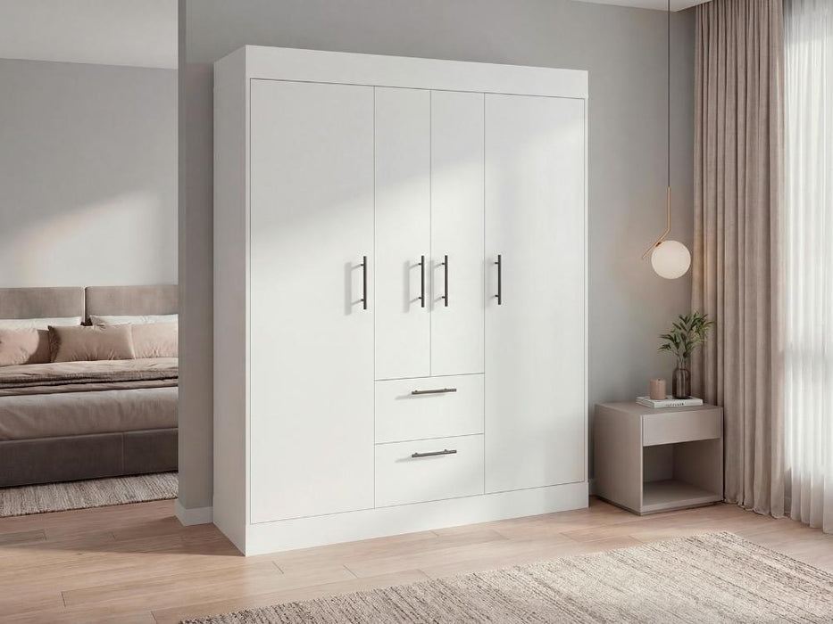 Closet aura, blanco duquesa, con 4 puertas y 2 cajones