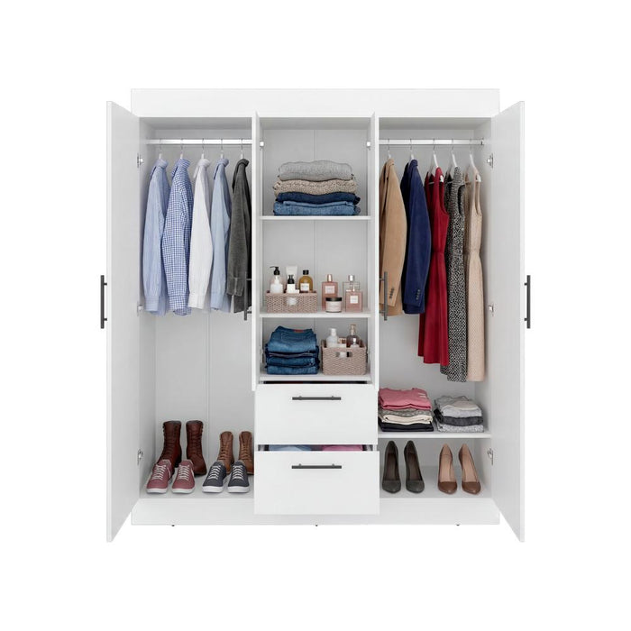 Closet aura, blanco duquesa, con 4 puertas y 2 cajones
