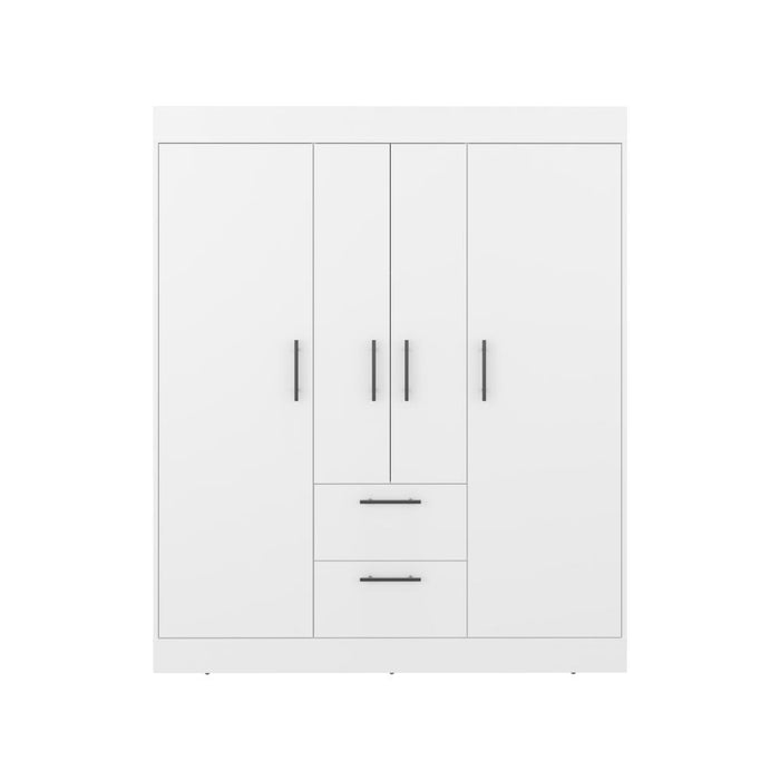 Closet aura, blanco duquesa, con 4 puertas y 2 cajones
