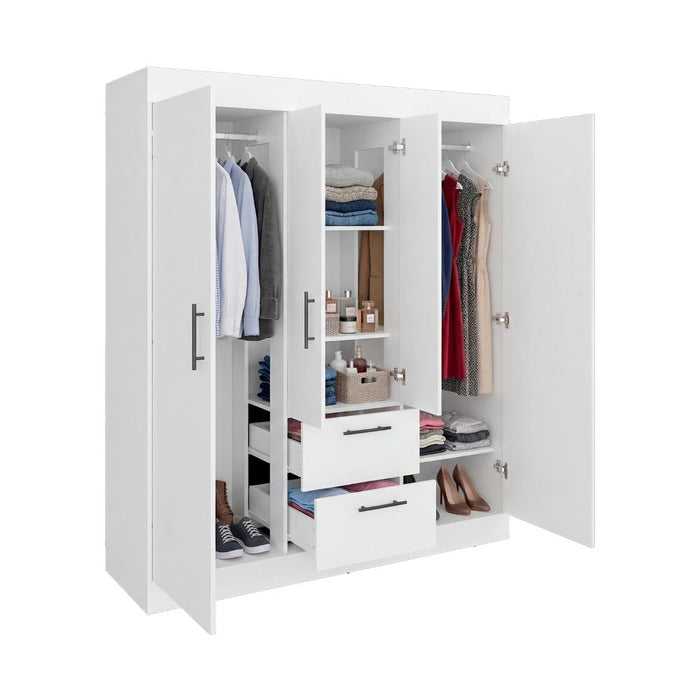 Closet aura, blanco duquesa, con 4 puertas y 2 cajones