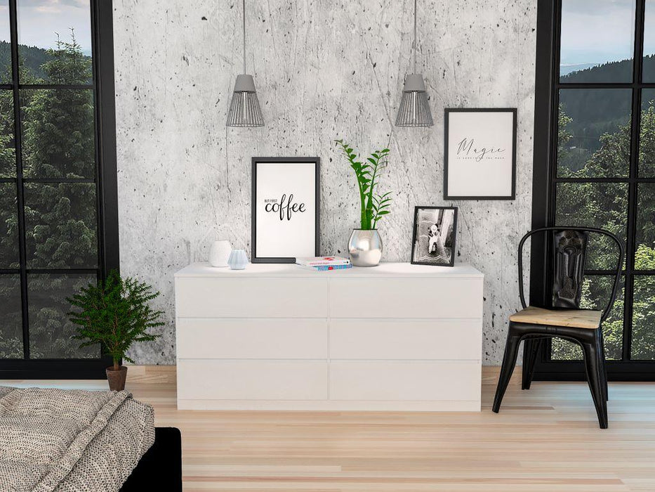 Organizador Azucena, Blanco, con Seis Cajones Deslizables    ZF