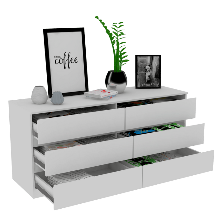 Organizador Azucena, Blanco, con Seis Cajones Deslizables    ZF