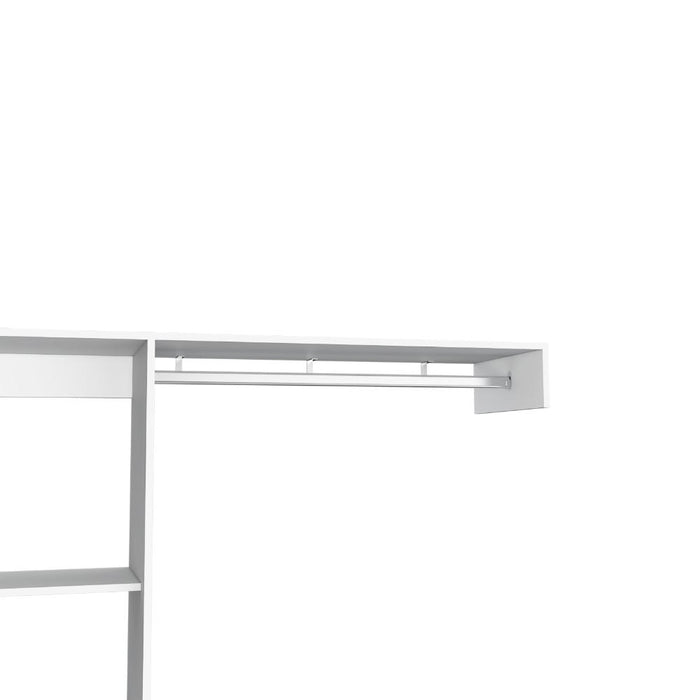 Closet Delhi 150, Blanco Duqueza, Con Tres Entrepaños y Un Tubo Para Colgar Ropa ZF