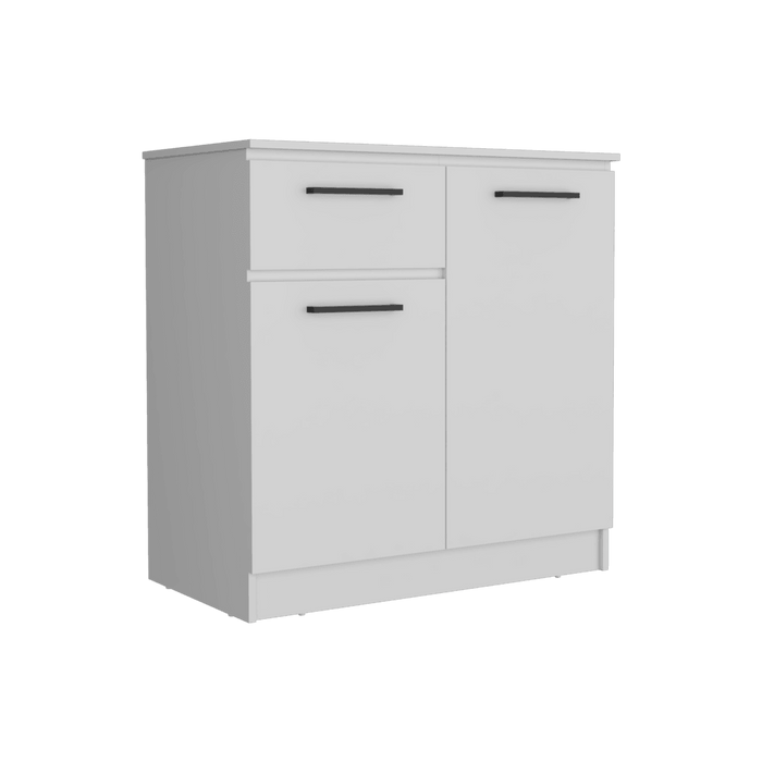 Organizador Indira, Blanco Duqueza, con tres cajones multiusos deslizables