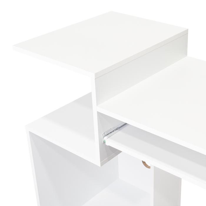 Combo Para Oficina Izan, Blanco, Incluye Escritorio y Biblioteca
