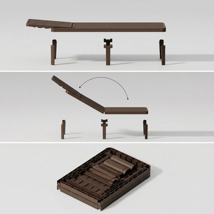Cama Asoleadora Delhi, Café, Diseño Minimalista