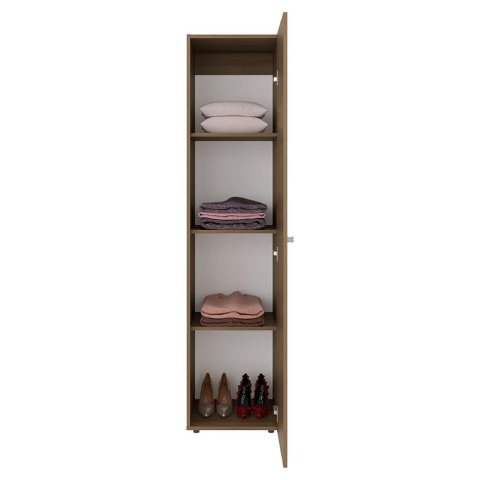 Closet Con Espejo Alma, Kronos Fresno, Diseño moderno con entrepaños y puerta ZF