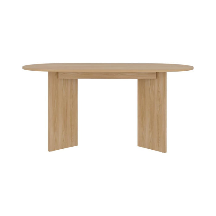 Mesa Para Comedor Ted, Fresno Europeo, Con amplia superficie, no incluye sillas