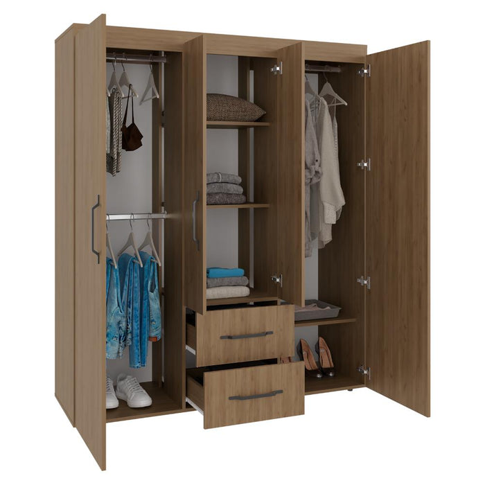 Closet Bariloche Eco, Kronos Fresno, Moderno con Variedad De Entrepaños, cuatro puertas y dos cajones ZF