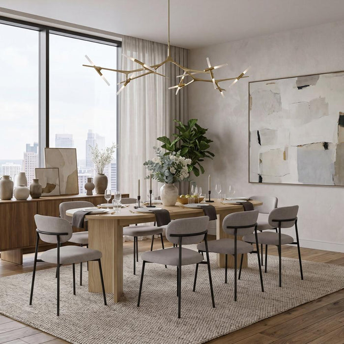 Mesa para Comedor Ted 241, Fresno Europeo, para 8 Puestos, No Incluye Sillas