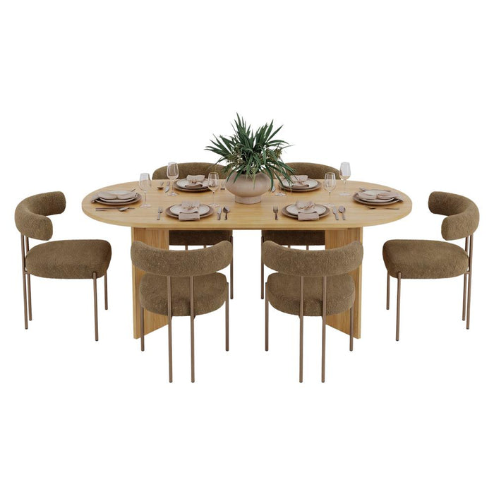 Mesa para Comedor Ted 187, Fresno Europeo, para Seis Puestos, No Incluye Sillas