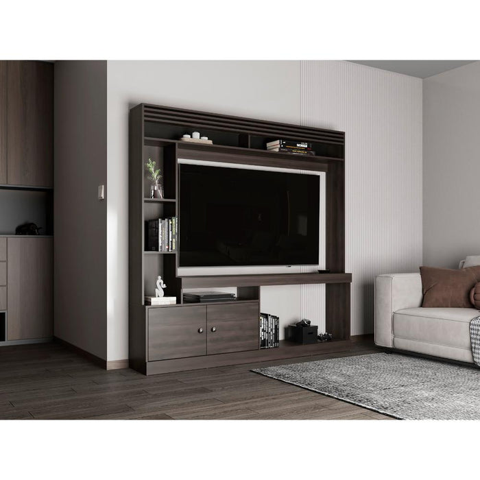 Mesa Para Tv Roy, Nogal Europeo, con Espacio Para Televisor de 50 Pulgadas ZF