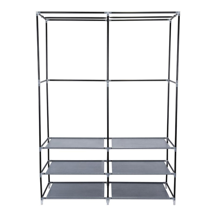 Closet Portátil Jeanpool, Gris, Variedad de Entrepaños en Tela